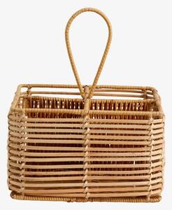 Nordal - ZADAR Fletkurv i rattan - Korg - Natur, 4 rum - H20 x B20 cm