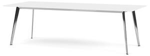 Montana - JW Table JW2410 - Matbord - White Silk Laminat / Polished Aluminium - W240 x H73 x D100 cm