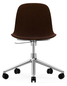Normann Copenhagen - Form Chair - Swivel 5W Gaslift Full Upholstery - Kontorsstol - Frame: Aluminium / Fabric: City Velvet vol. 2 21 - L: 72,5 x H: 73/86 x SH: 37/50 cm