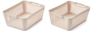 LIEWOOD - Makeeva Basket - Förvaringslåda för barn - 5060 Sandy - Large 2-Pack - H14,5 x W27,5 x L39,5 cm