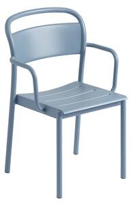 Muuto - Linear Steel Armchair - Trädgårdsstol - Pale Blue - L55,4 x D54 x H85,1 cm