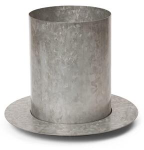 Ferm Living - Auran Pot - Blomkruka - Small - Galvanized - W25 x D25 x H21 cm
