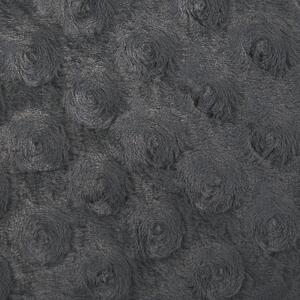 Sängöverkast Grå Mjukt Tyg 22 x 220 cm Sherpa Fleece Foder Beliani