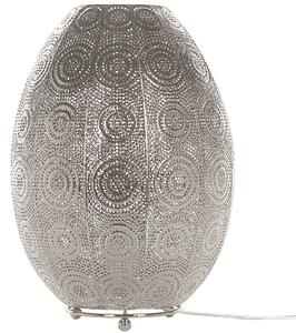 Bordslampa Silver Metall 30 cm Metalwork Marockansk stil Belysning Beliani