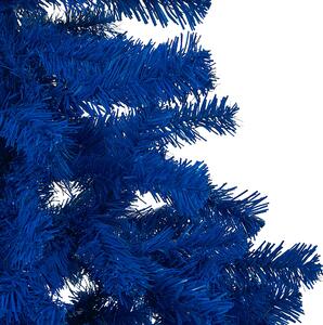 Konstgjord julgran Blå Syntetmaterial 120 cm Metallfot Traditionell juldekoration Beliani