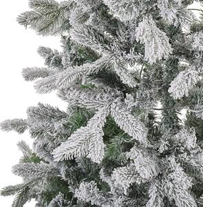 Konstgjord julgran Vit Syntetmaterial 120 cm Gångjärnsförsedda grenar LED-belysning Julpynt Högtid Beliani