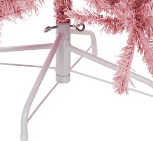 Konstgjord julgran Rosa Syntetmaterial 180 cm Metallfot Traditionell juldekoration Beliani