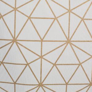 Set med 2 prydnadskuddar Guld Bomull 45 x 45 cm Triangelmönster Geometriskt nät Moderna dekortillbehör Beliani
