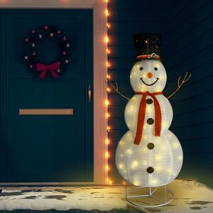 Dekorativ snögubbe med LED lyxigt tyg 180 cm