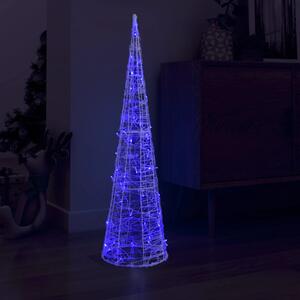 Ljuskon LED pyramid akryl blå 120 cm