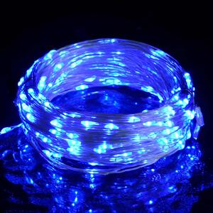Ljusslinga 40 m 400 lysdioder blå 8 funktioner