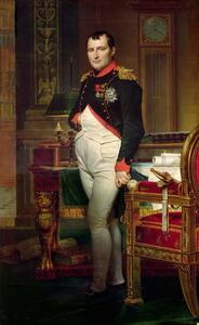 Jacques Louis David - Konsttryck Napoleon Bonaparte in his Study at the Tuileries, (24.6 x 40 cm)