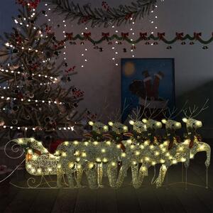 Juldekoration ren och släde 140 LED utomhus guld
