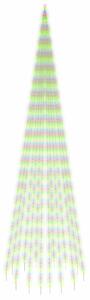 Julgran på flaggstång färgglad 1134 LEDs 800 cm