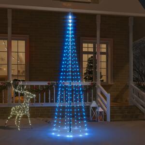 Julgran på flaggstång blå 310 LEDs 300 cm