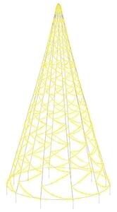 Julgran på flaggstång varmvit 1400 LEDs 500 cm