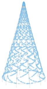 Julgran på flaggstång blå 1400 LEDs 500 cm