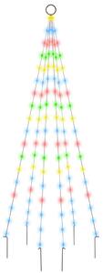 Julgran på flaggstång färgglad 108 LEDs 180 cm