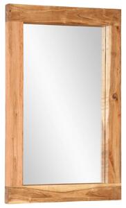 Spegel 70x50 cm massivt akaciaträ och glas