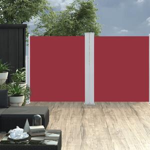 Infällbar sidomarkis röd 160x600 cm