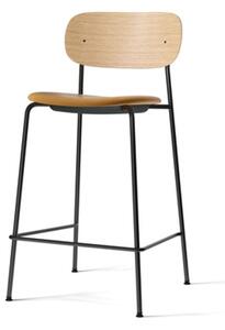 Audo Copenhagen - Co Counter Chair - Barstol - Black Steel / Black Oak / Dakar 0842 - H: 94,5 x SH: 65,5 x W: 49,4 x D: 48,2 cm