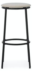Normann Copenhagen - Circa Barstool - 75 cm Upholstery - Barstol - Black - H: 75 x W: 37 cm