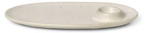 Ferm Living - Flow Breakfast Plate - Tallrikar - Sort - B: 23,5 x H: 2,2 x D: 14 cm