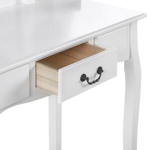 Sminkbord Vit Låda Vardagsrum Möbler Retro Design Beliani