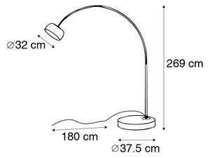 Båglampa stål metallskärm 33 cm justerbar - XXL