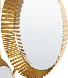 Set av 5 Speglar Guld Metallram 65 x 39 cm Glamour Vardagsrum Sovrum Vägg Hängd Beliani