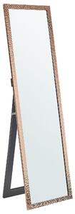 Stående Spegel Koppar Glas Syntetiskt Material 40 x 140 cm med Ställning Modern Design Dekorativ Ram Beliani