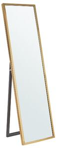 Stående Spegel Guld Glas Syntetiskt Material 40 x 140 cm med Ställning Modern Design med Ram Beliani