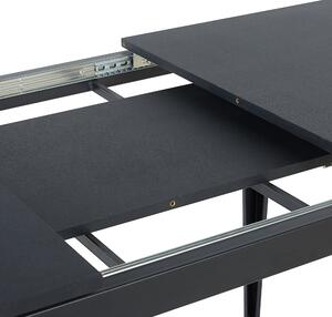 Utdragbart Matbord Svarta Stålben 120/160 x 80 cm Fjäril Mekanism Tidlös Design Beliani