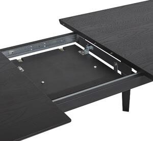 Utdragbart Matbord Svart 160/200 cm Modern Design Beliani
