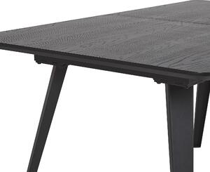Utdragbart Matbord Svart 160/200 cm Modern Design Beliani