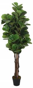 Konstväxt fikonträd 180 blad 150 cm grön