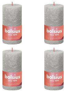Bolsius Rustika blockljus 4-pack 130x68 mm sandgrå