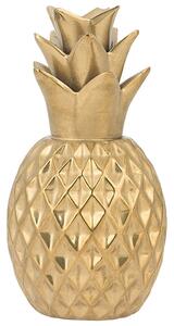 Dekorativ Statyett Guld Keramik Ananas Prydnad Glamourstil Dekor Tillbehör Beliani