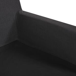 Sofföverdrag Svart Polyester för 3-Sits Soffa Rektangulärt Beliani