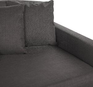 Sofföverdrag Mörkgrå Polyester för 3-Sits Soffa Rektangulärt Beliani