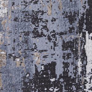Matta Flerfärgad Polyester och Bomull 150 x 230 cm Handvävd Tryckt Abstrakt Slitet Mönster Beliani