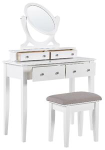 Sminkbord Vit 4 Lådor Vardagsrum Möbler Skandinavisk Design Beliani