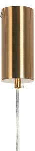 Hängande Lampa Mässing Aluminium Järn Integrerade 5 LED-ljus Rund Form Belysning Modern Industriell Kök Vardagsrum Beliani