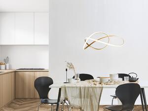 Hängande Lampa Guld Aluminium Integrerad LED-ljus Nyhetsknut Formad Modern Glamour Belysning Beliani