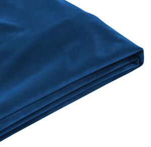 Överdrag för säng Mörkblå Sammet 160 x 200 cm Avtagbar Tvättbar Beliani