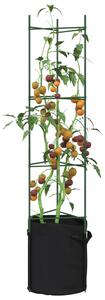 Tomatburar med växtpåsar 4 st 154 cm stål och PP