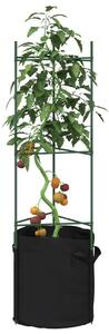 Tomatburar med växtpåsar 8 st 116 cm stål och PP