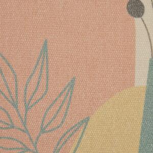Set av 2 Prydnadskuddar Flerfärgade Bomull och Polyesterblandning 45 x 45 cm Dekorativ Mjuk Hemtillbehör Blomma Abstrakt Tryck Vaser Beliani