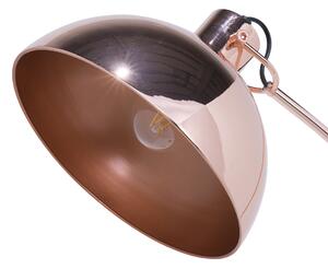Koppar Golvlalmpa Metallram med Rörlig Lampskärm med Modern Belysning Beliani