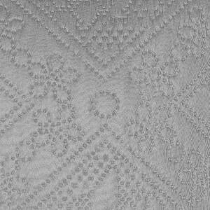 Överkast Kuddset Grå Polyester 140 x 210 cm Präglat mönster Design Lättskött Maskintvätt Sovrum Beliani